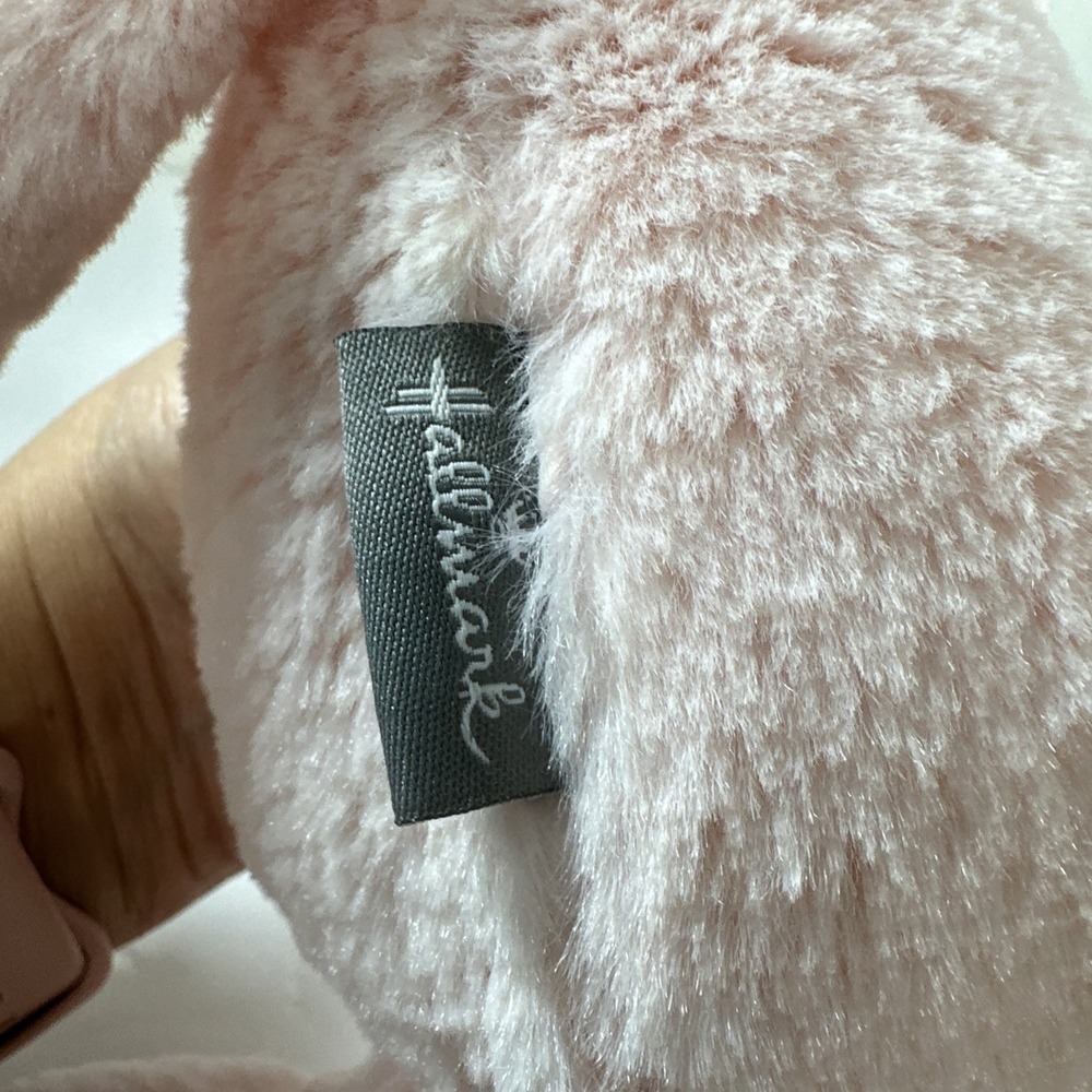 Hallmark Pink Bunny Rabbit Plush Rattle Baby Toy 12" - Picture 8 of 11